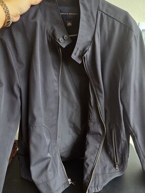 Banana Republic Men's Navy Zip-Front Lightweight Jacket
